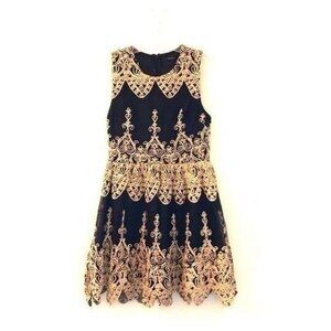 Ark & Co Black Gold Mesh Lace